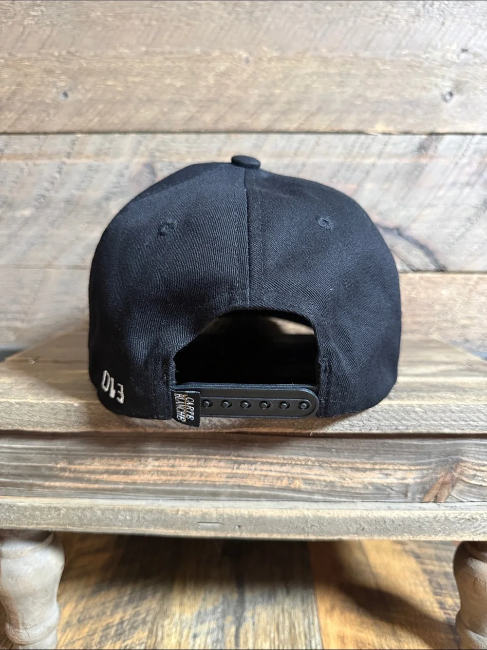 Carte Blanche Black Embroidered Snapback Hat Limited Edition 013 Streetwear Cap